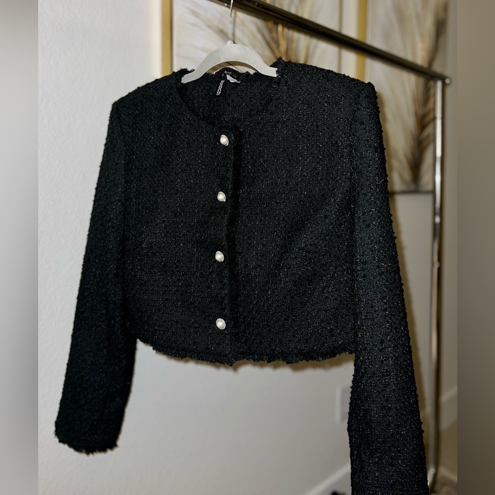 H&M Textured Crop Jacket